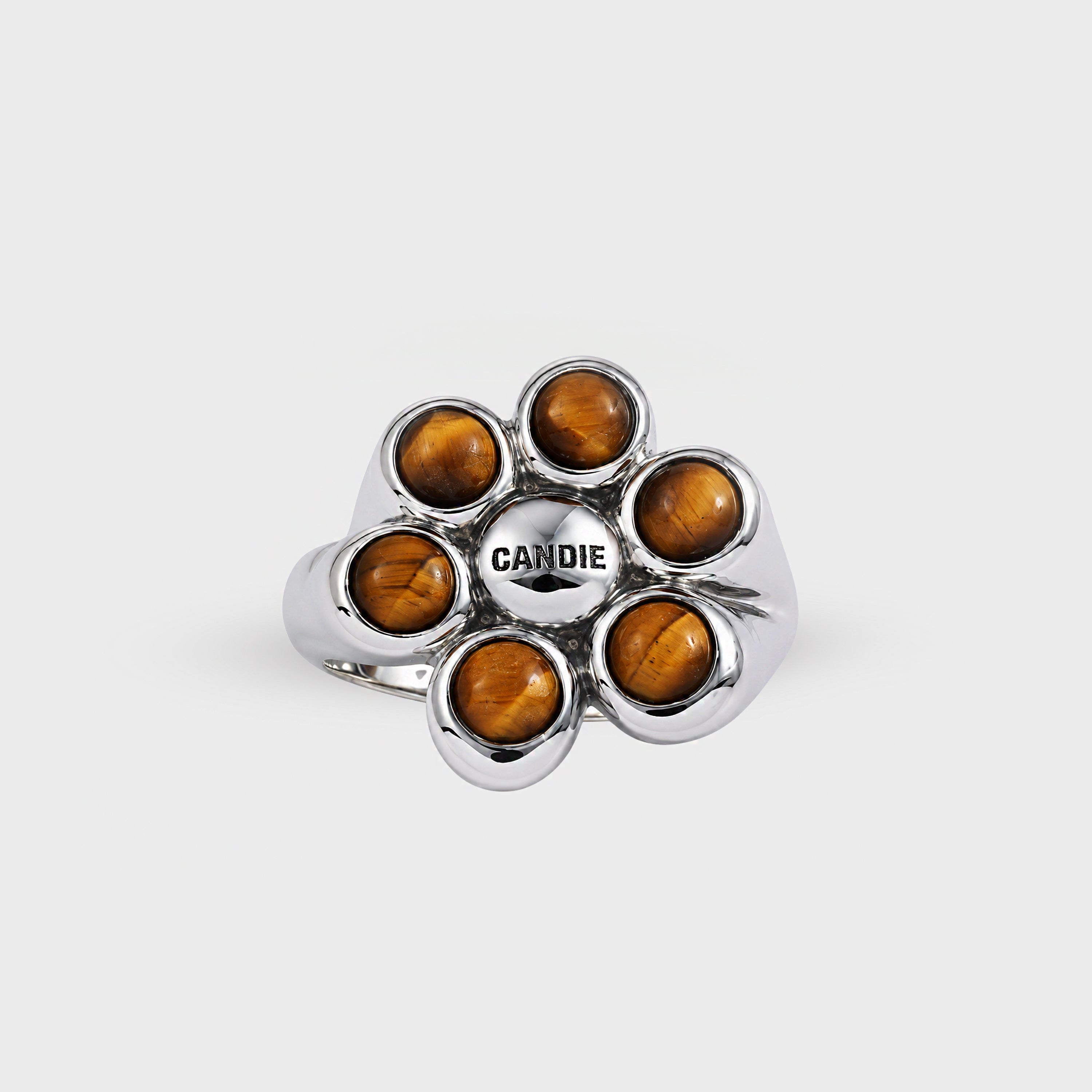 Gemstone Flower Ring