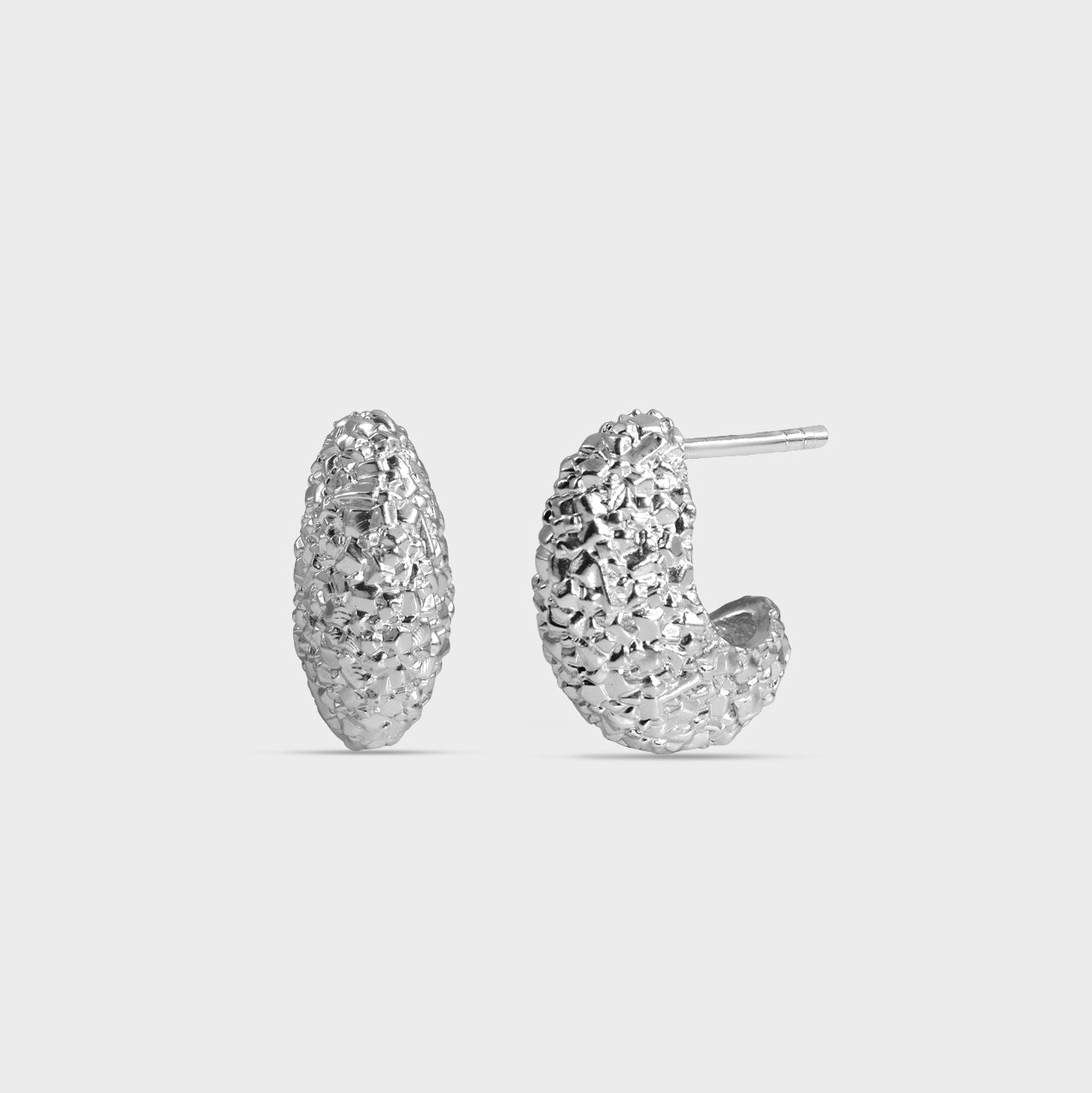 Textured Mini Hoops